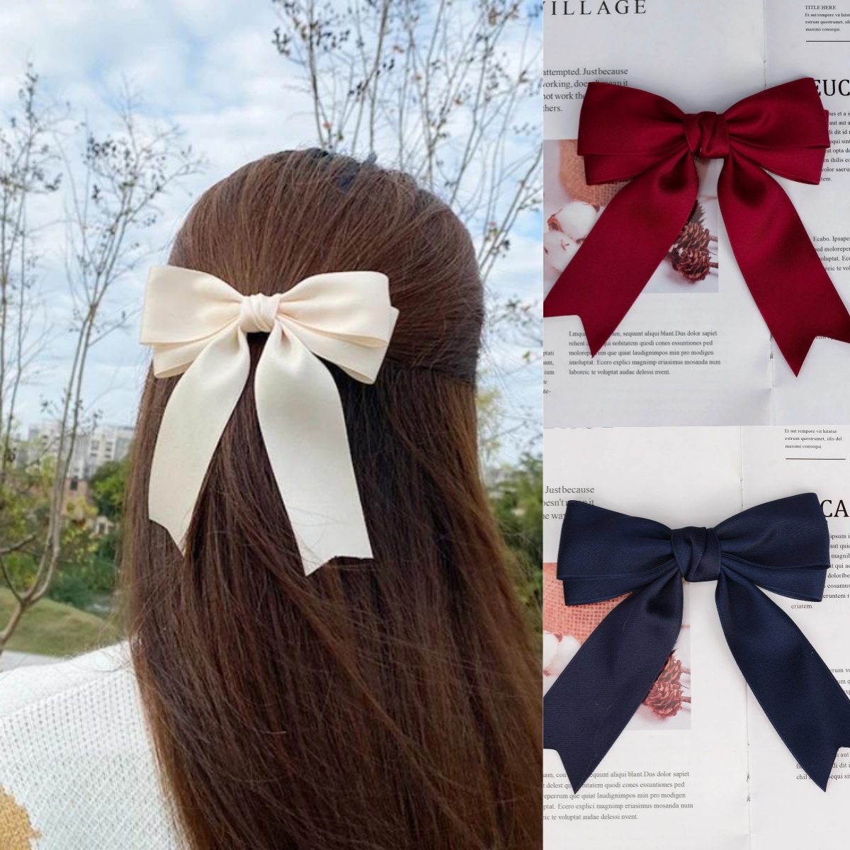 Ribbon Bow Gift - Elegant solid color black red ribbon