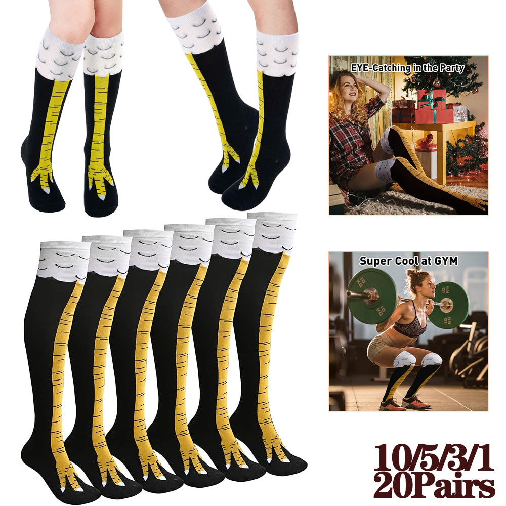 Christmas Stocking Hanging - 1-20Pairs Funny 3D Chicken Claw Knee