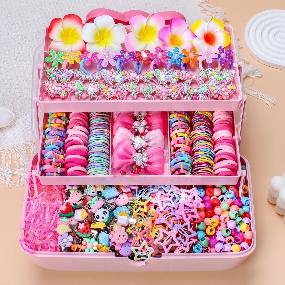 Ribbon Bow Gift - Bow High Elastic Hair Accessories Set