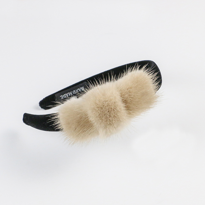 Real Mink Cosmetic Headbands W - Ribbon Bow Gift 评论和价格