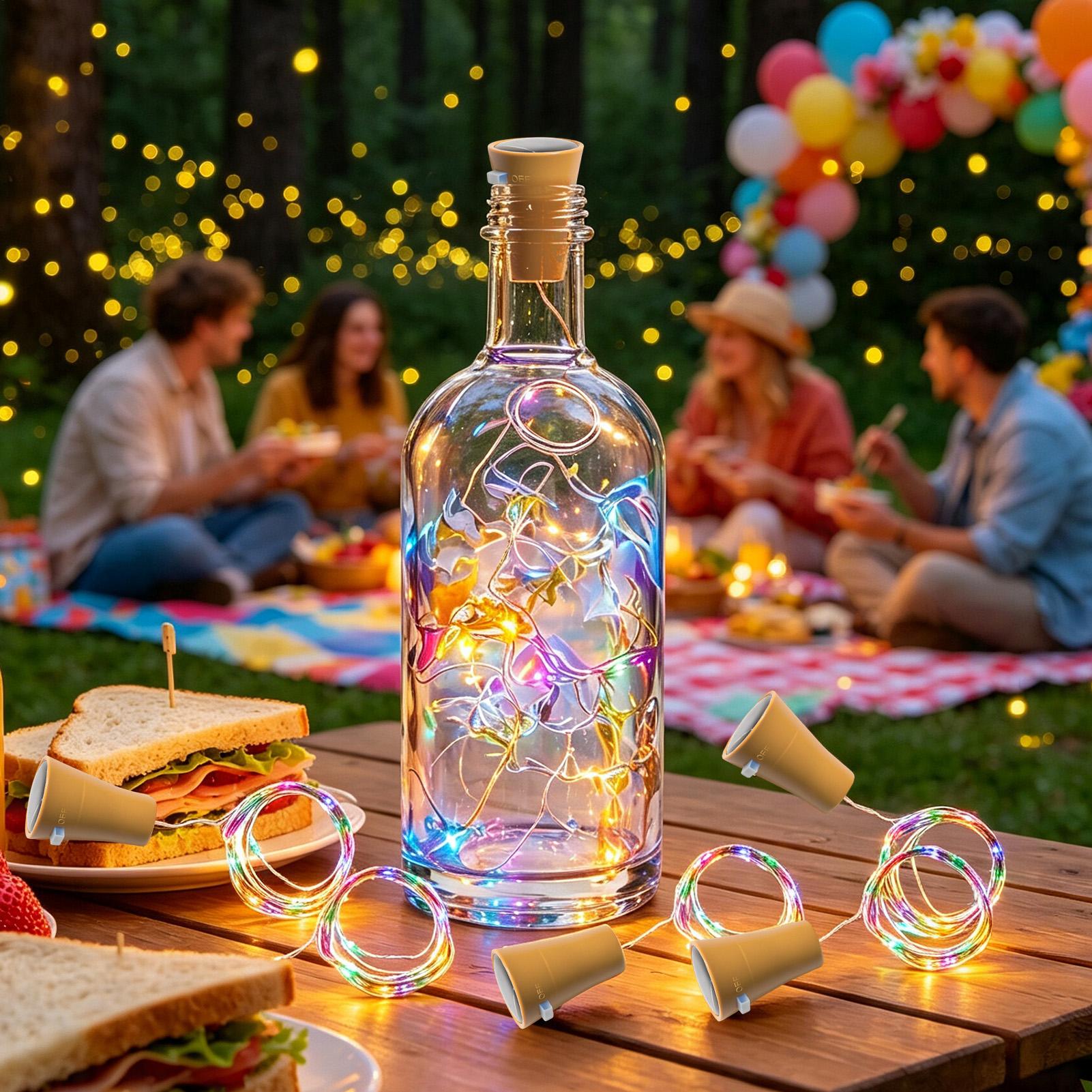 Solar Wine Bottle Lights LED W - Led Fairy String Lights 评论和价格