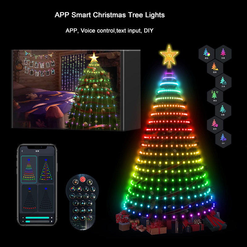 7FT 400LEDs Smart Christmas Tr - Star Tree Topper 评论和价格