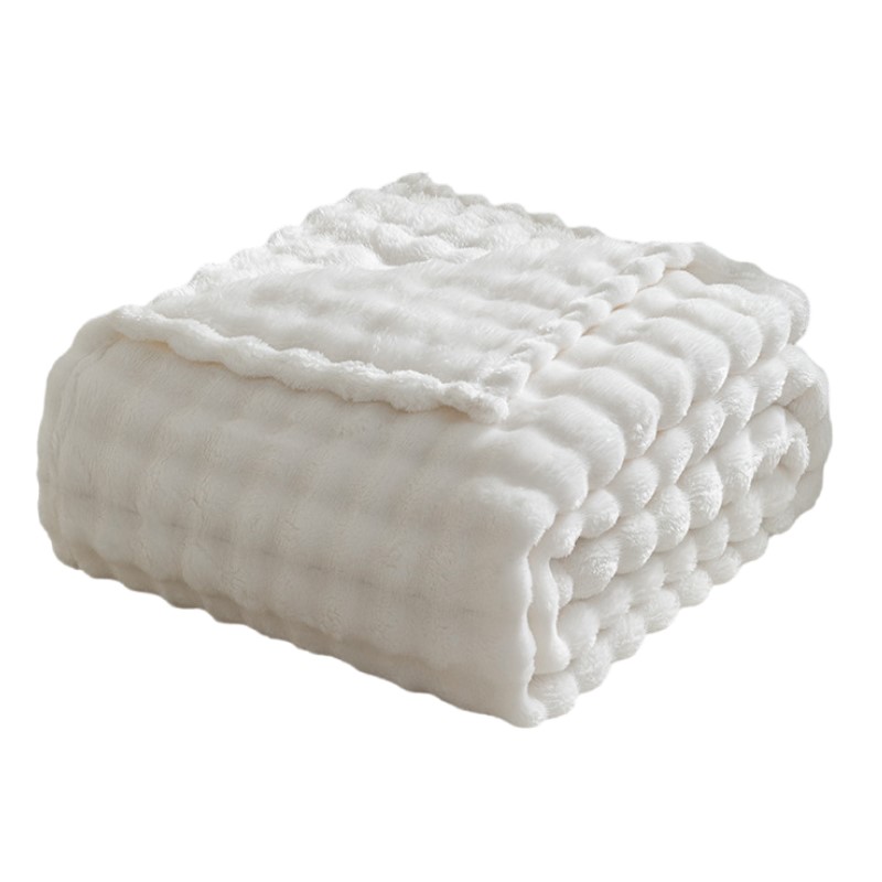 3D Bubble White Plush Blankets - Christmas Throw Blanket 评论和价格