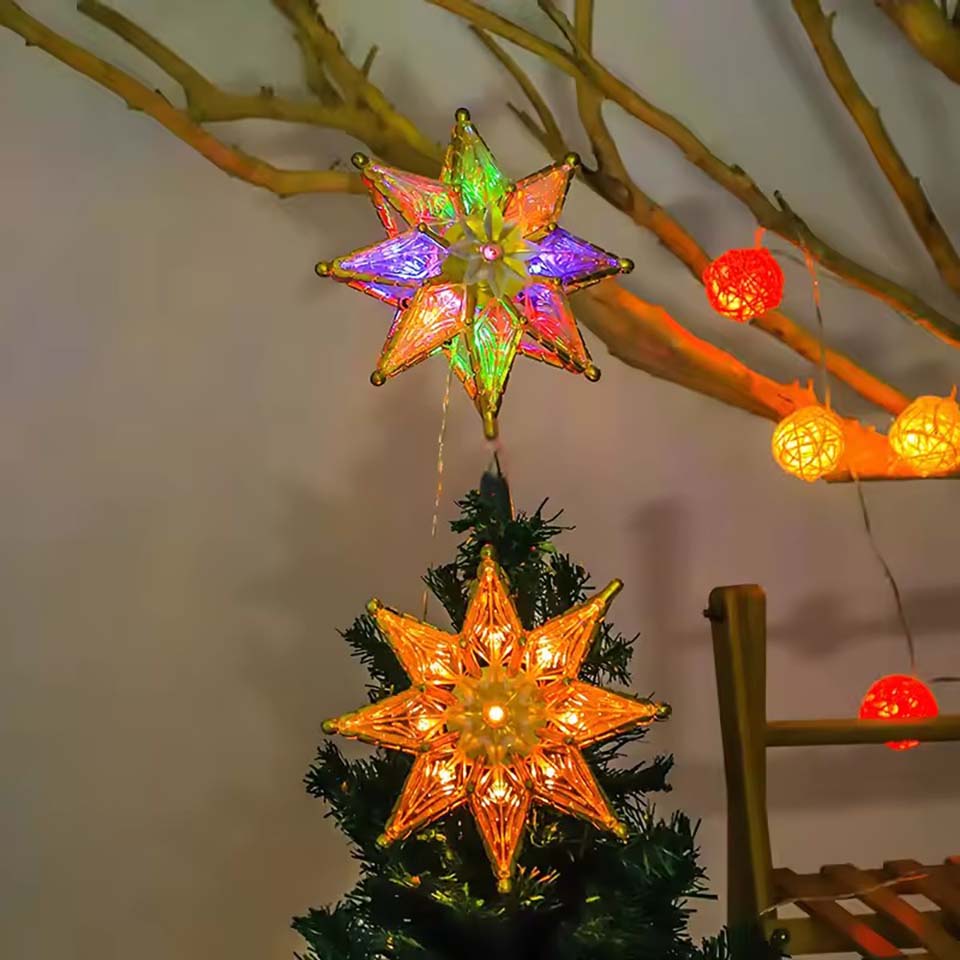 Lighted Star Trees Topper Chri - Star Tree Topper 评论和价格