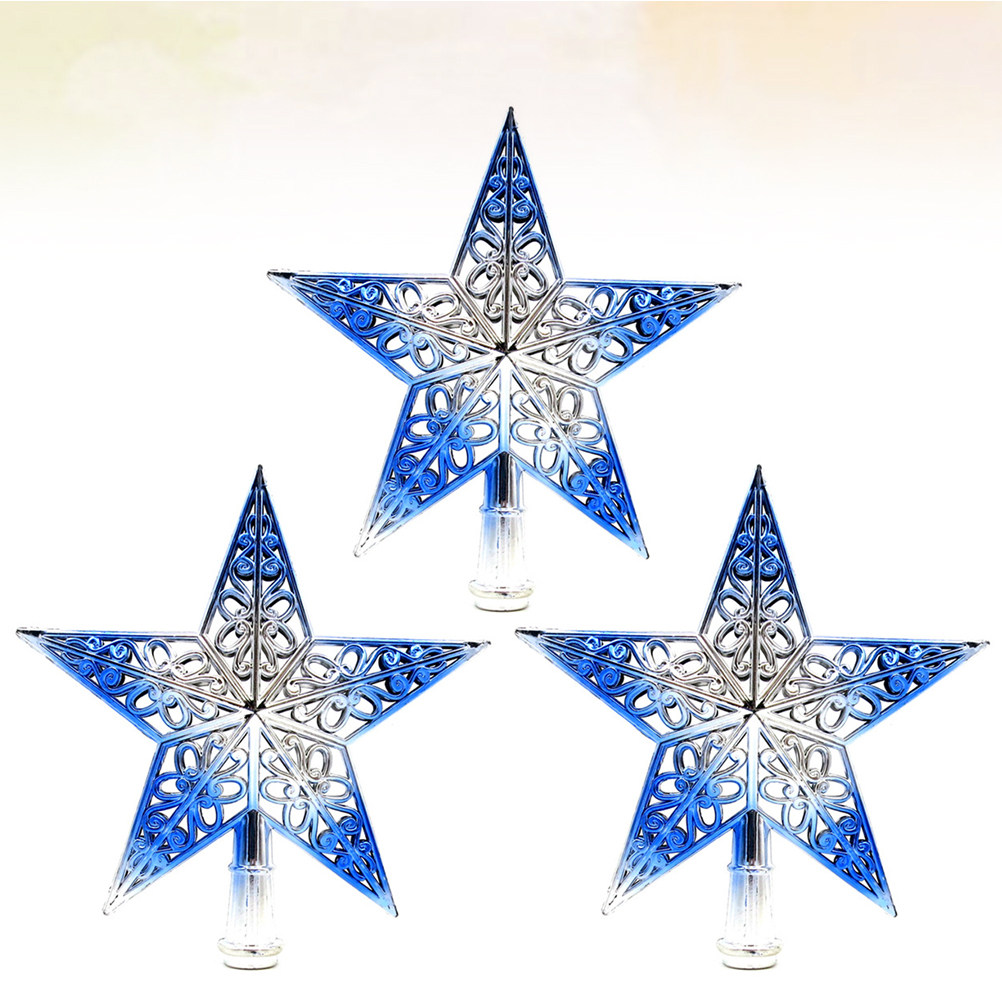 3Pcs 20Cm Hollow Star Christma - Star Tree Topper 评论和价格