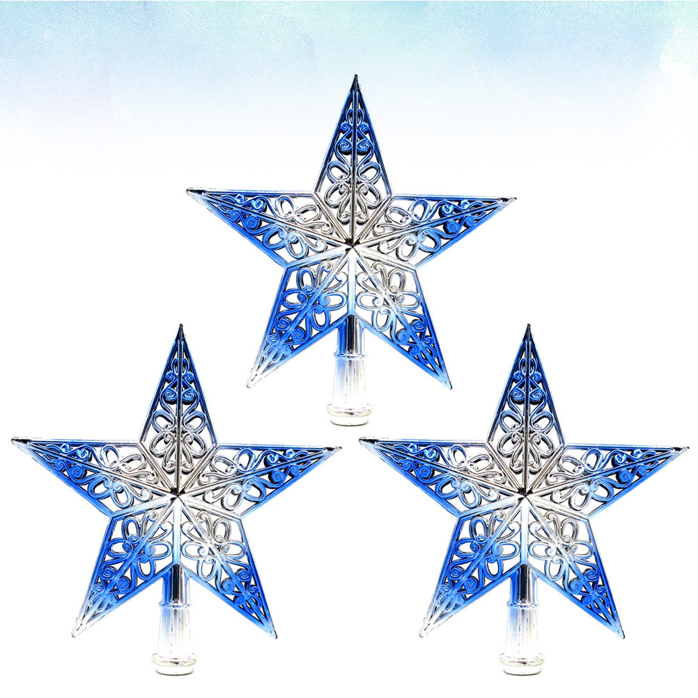3Pcs 20Cm Hollow Star Christma - Star Tree Topper 评论和价格