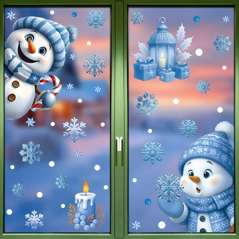 DIY Christmas PVC Window Stati - Snowflake Window Decal 评论和价格
